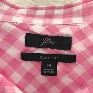 Jcrew gingham long sleeve